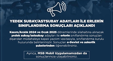 Askerlik yerleri açıklandı