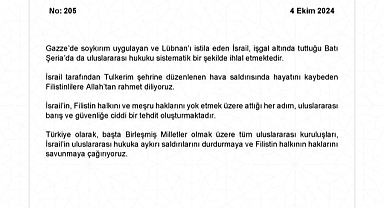 Dışişleri Bakanlığı’ndan İsrail’in Saldırılarına Tepki
