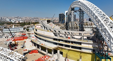 Ankara’nın yeni stadyum kompleksi hızla yükseliyor