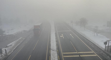 Bolu Dağı'nda sis etkili oluyor