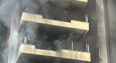 Antalya'nın Alanya ilçesinde tadilat halindeki otelde yangın çıktı