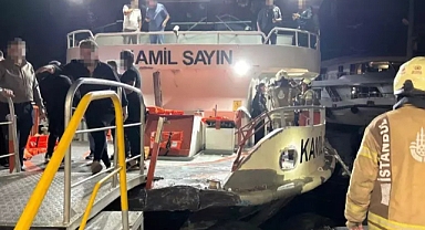İstanbul Boğazı'nda yolcu teknesi ile yük gemisi çarpıştı: 12 yaralı