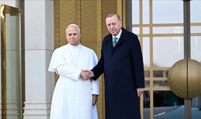 Erdoğan ile Papa 14. Leo Ankara’da bir araya geldi