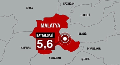 Malatya'da 5,6 büyüklüğünde deprem!
